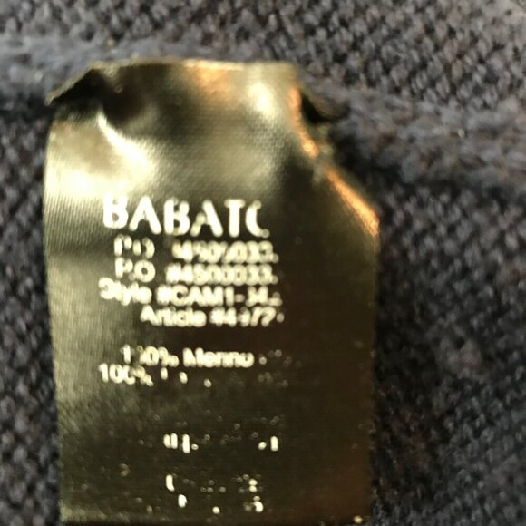 Aritzia Babaton Navy Blue Cable Knit 100% Merino Wool  Sweater Size XS - Picture 8 of 8